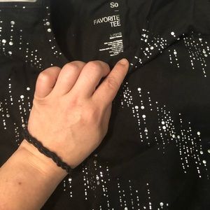 SO Girls Black and Silver Long Sleeve Tee